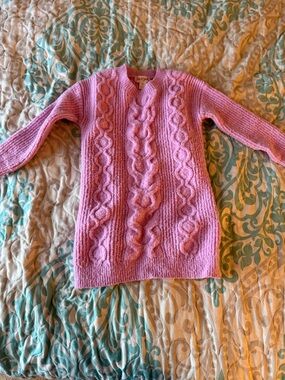 Cat & Jack Pink Cable Knit Crewneck Dress